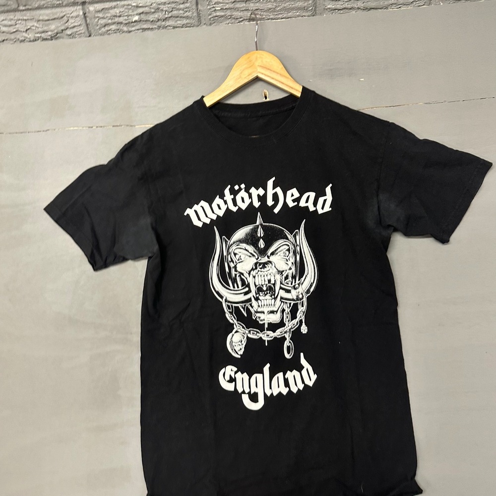 Motorhead‎ England Snaggletooth Graphic Tee Mens Black Short Sleeve Band T-Shirt